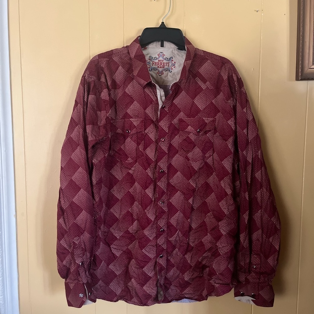 MOY Ferreti  Men’s 3XL Long sleeve Pearl Snap